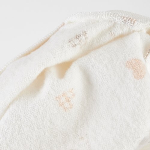 Детская пижама комбинезон ЛяЛя Мишки с сердечками 9 - 18 мес Футер Молочный/Оранжевый 8ФТ026_6-193