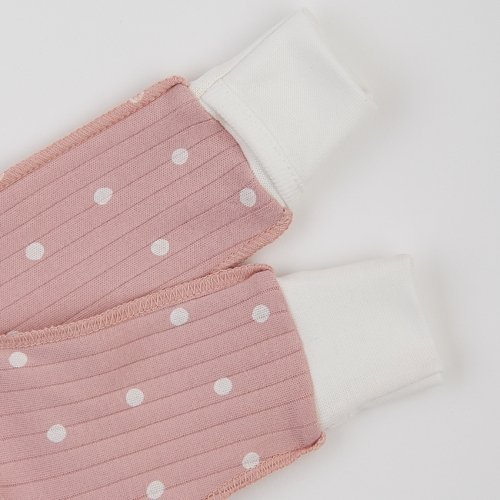 Человечек для новорожденных ЛяЛя Горох 0 - 3 мес Интерлок Пудровый/Молочный 8ІН059_2-498