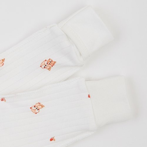 Человечек для новорожденных ЛяЛя 0 - 3 мес Интерлок Молочный/Бежевый/Красный 8ІН059_2-499