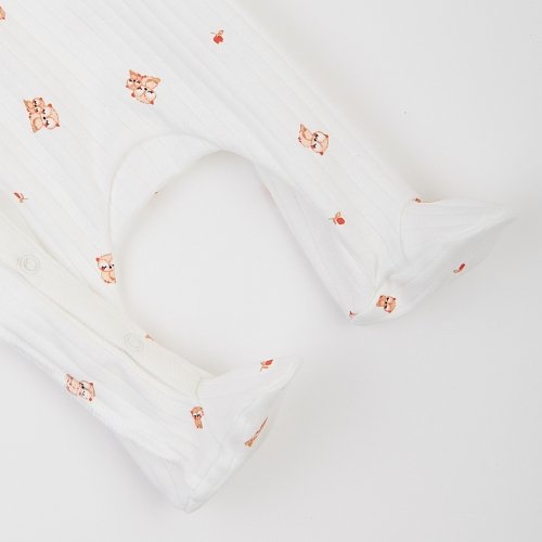 Человечек для новорожденных ЛяЛя 0 - 3 мес Интерлок Молочный/Бежевый/Красный 8ІН059_2-499