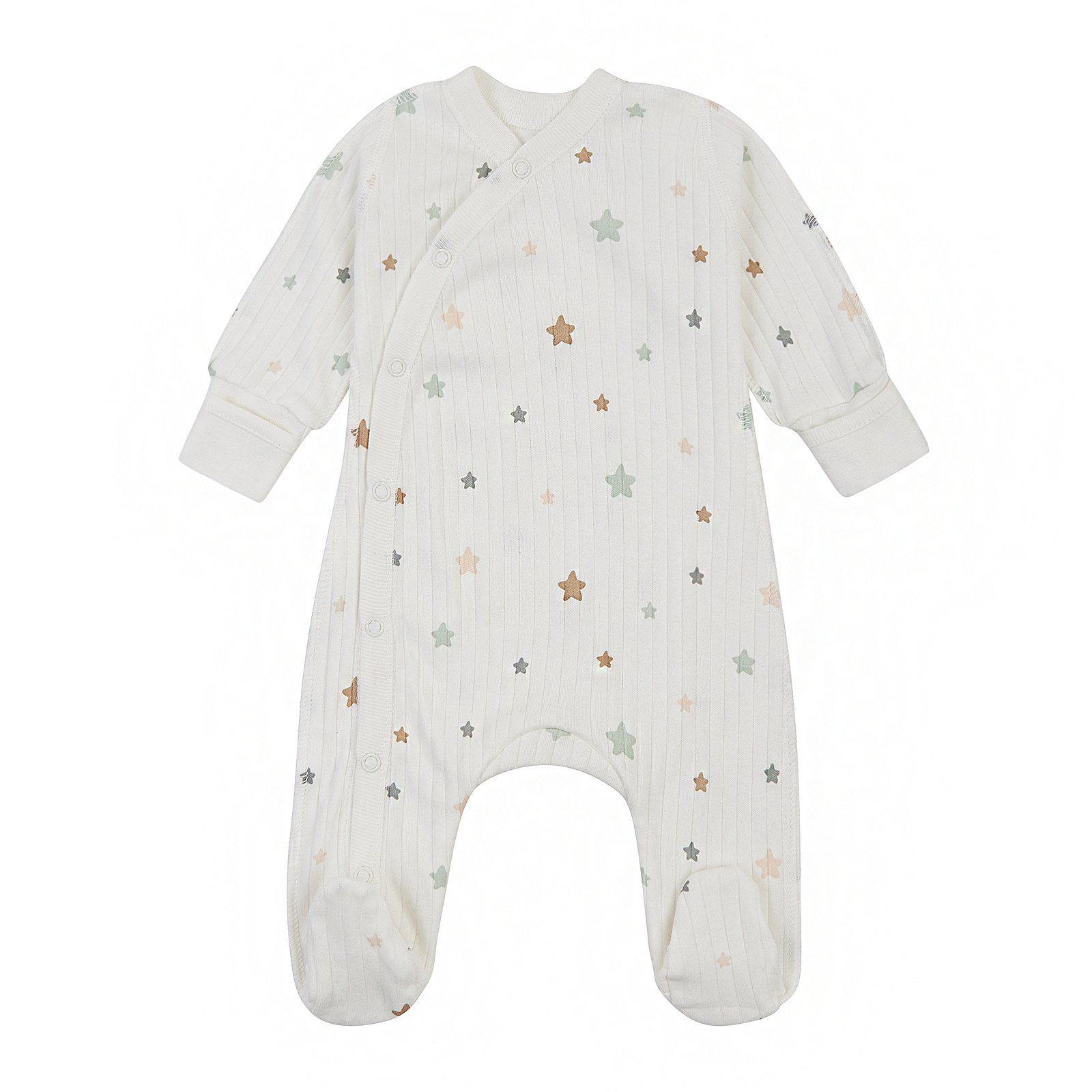 Человечек для новорожденных ЛяЛя 0 - 3 мес Интерлок Молочный/Бежевый/Серый 8ІН059_2-500