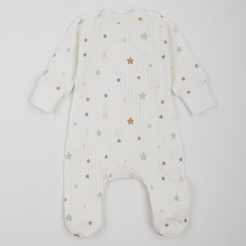 Человечек для новорожденных ЛяЛя 0 - 3 мес Интерлок Молочный/Бежевый/Серый 8ІН059_2-500