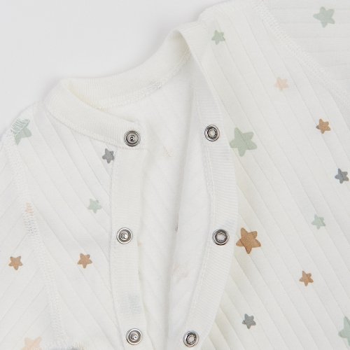 Человечек для новорожденных ЛяЛя 0 - 3 мес Интерлок Молочный/Бежевый/Серый 8ІН059_2-500