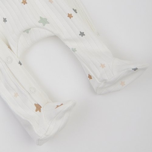 Человечек для новорожденных ЛяЛя 0 - 3 мес Интерлок Молочный/Бежевый/Серый 8ІН059_2-500