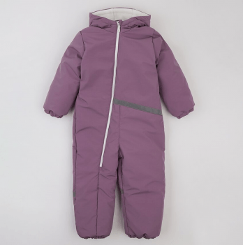 Зимний комбинезон детский ЛяЛя 9 - 24 мес Плащевка Сиреневый 8ПЛ078_3-06
