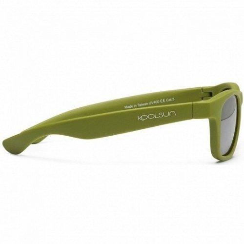 Детские солнцезащитные очки Koolsun серии Wave, размер 3+, цвета хаки