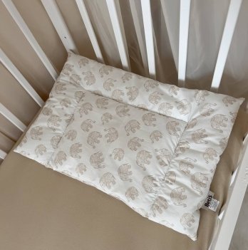 Подушка для новорожденных BetiS Слоненя Ранфорс Бежевый 40х60 см 91449230