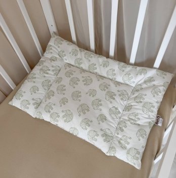 Подушка для новорожденных BetiS Слоненя Ранфорс Ментоловый 40х60 см 91449231