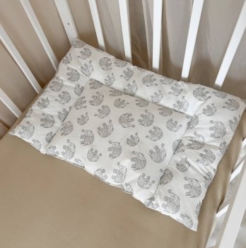 Подушка для новорожденных BetiS Слоненя Ранфорс Серый 40х60 см 91449232