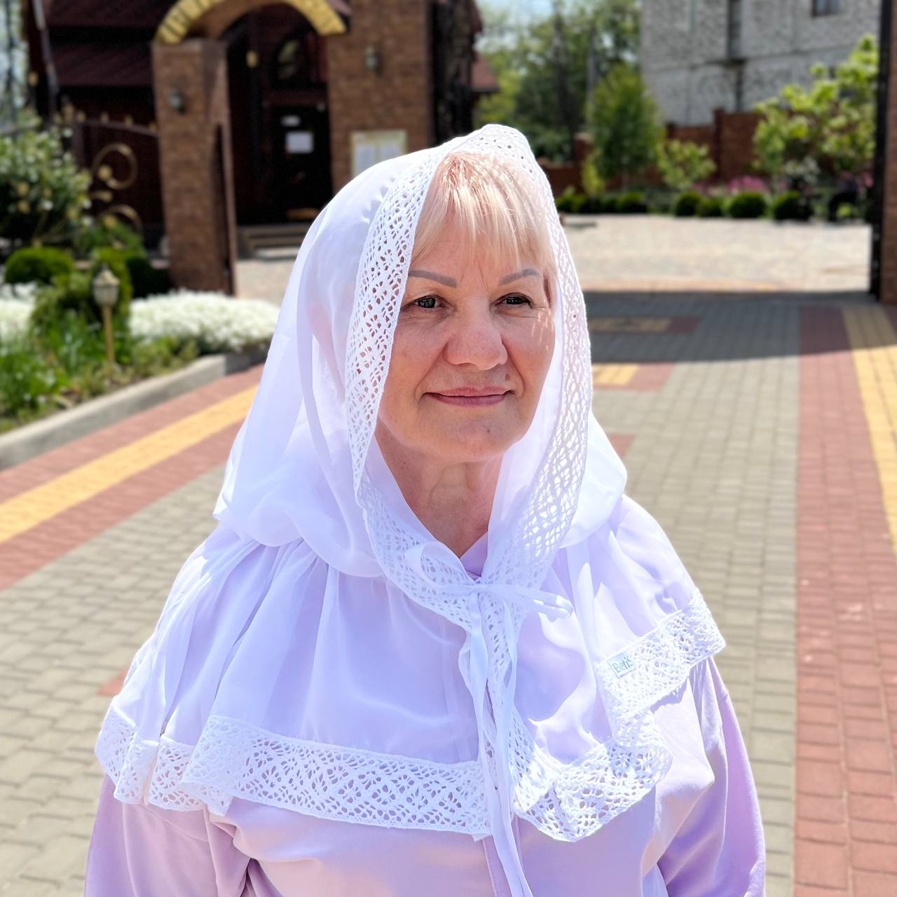 Платок на голову в церковь BetiS Звичай Шифон Белый 80х120 см 91450089