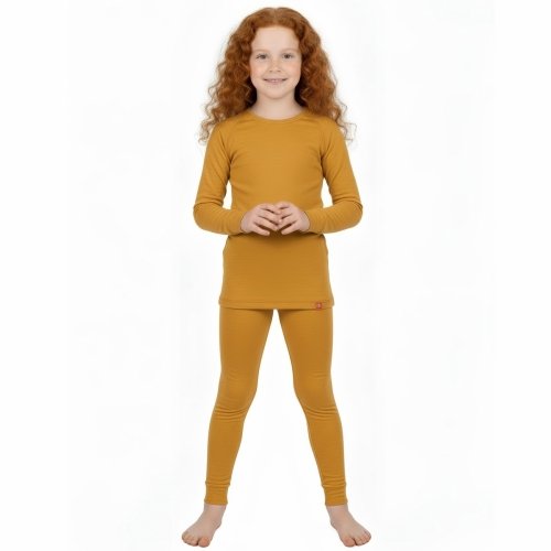 Термобелье детское Софія Wooly 7 - 14 лет Шерсть мериноса Горчичный 9204/2
