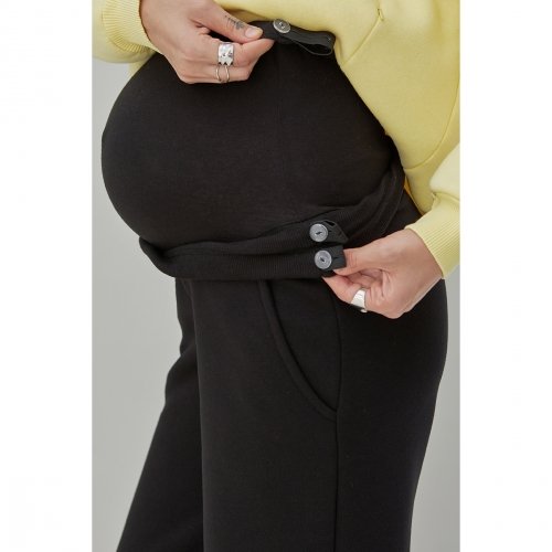 Штаны для беременных с начесом Юла Мама Lis Черный TR-43.111