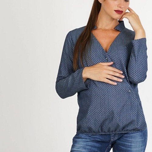Блуза для беременных и кормящих To Be Синий 4011651
