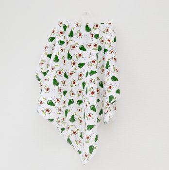Пеленка для детей муслин Minikin Авокадо 75х90 см Белый/Зеленый 190814