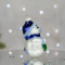 Елочная игрушка Santa Shop Сніговик з вінком Синий 8 см 4820001180237