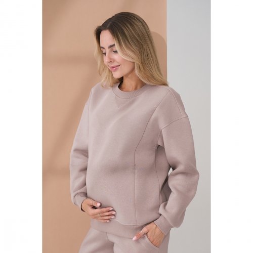 Костюм для беременных и кормящих с начесом Юла Мама Urban Бежевый ST-45.012