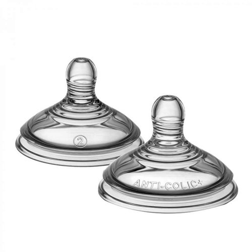 Соска для бутылочки силиконовая 2 шт Tommee Tippee Advanced Anti-Colic 3m+ Средний поток TT0188-2
