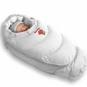 Конверт в коляску на овчине трансформер Ontario Baby Alaska Белый ART-0000068
