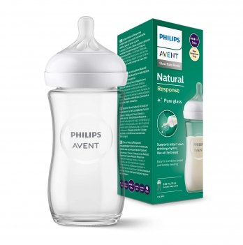 Бутылочка стеклянная Avent Natural Response 1m+ 240 мл SCY933/01