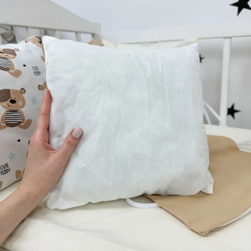 Бортики в кроватку Oh My Kids Мишки Тедди Ранфорс Бежевый Б-161-ХП