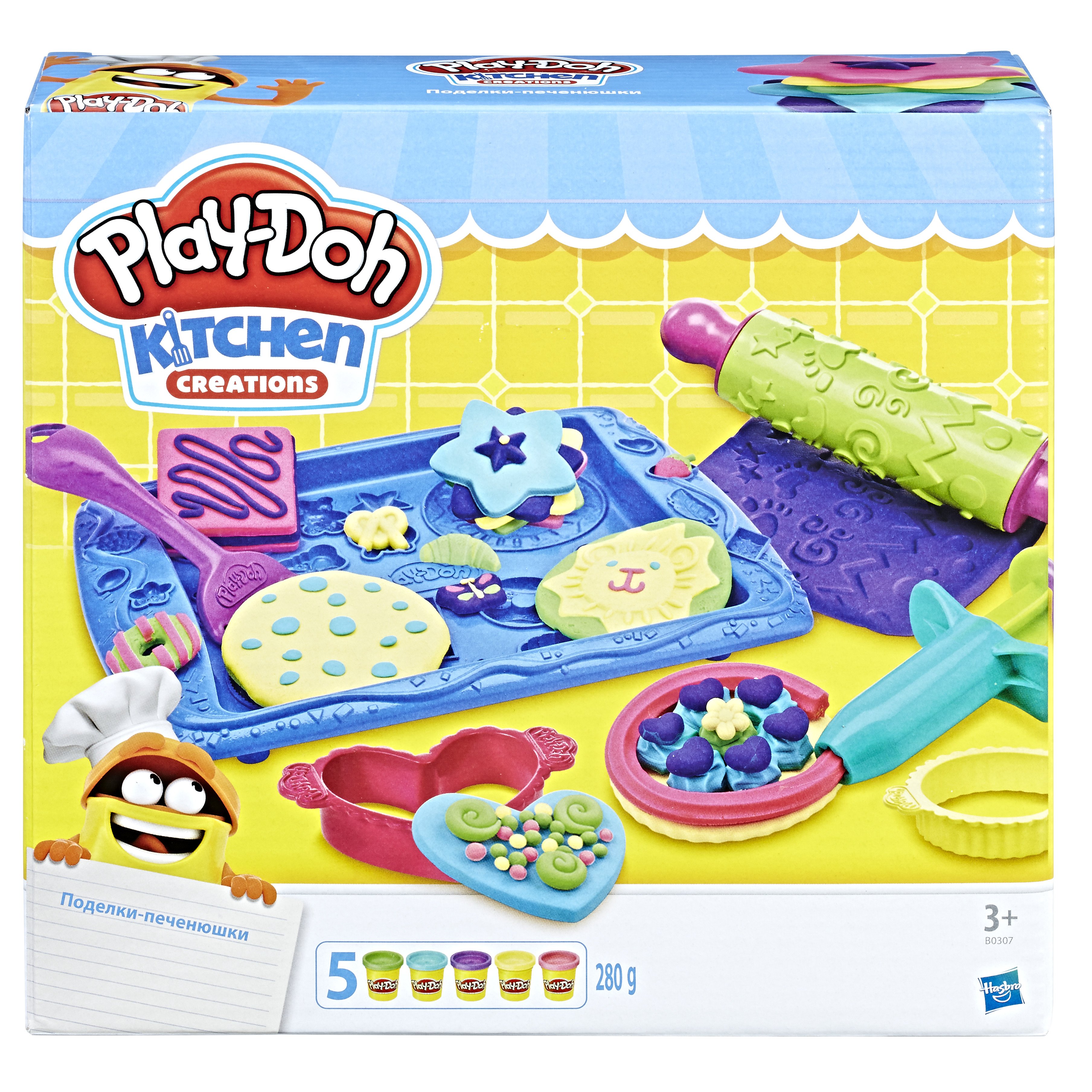 Набор для творчества пластилин Hasbro Play-Doh Food role play Магазинчик печенья B0307 Набор для творчества пластилин Hasbro Play-Doh Food role play Магазинчик печенья B0307