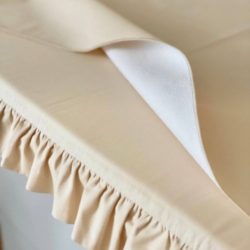 Пеленальный матрасик BBChic с рюшем Бежевый 5151741