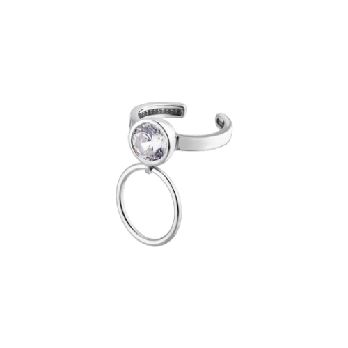 Сережка каффа серебреная UD Kashtan с фианитом ВС-634р