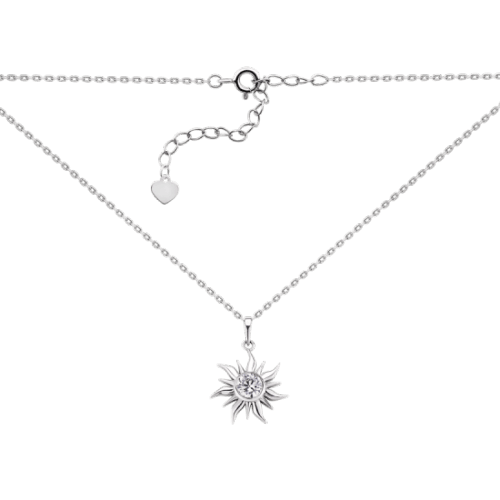 Колье серебряное женское UD Kashtan Солнце с фианитом ВС-673р