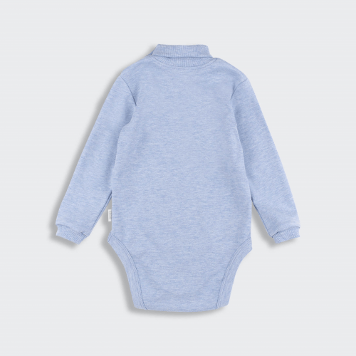 Боди гольф детский Bembi Best KID ever 9 - 24 мес Интерлок Голубой меланж БД107