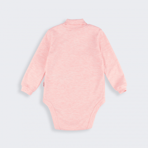 Боди гольф детский Bembi Цветы 9 - 24 мес Интерлок Розовый меланж БД107