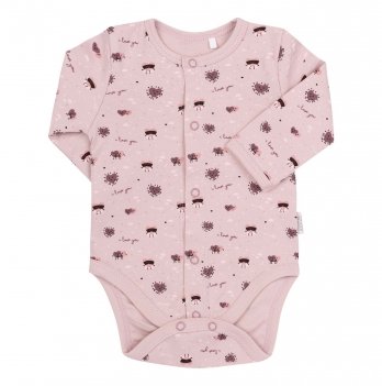 Боди для новорожденных Bembi 1 - 12 мес Интерлок Розовый/Коричневый БД59а