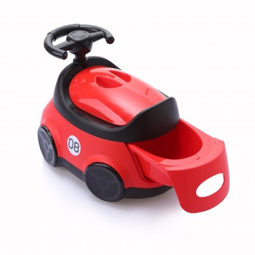Горшок детский с антискользящими ножками Babyhood Автомобиль Красный BH-116R