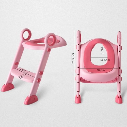 Детская накладка на унитаз со ступенькой Babyhood Розовый BH-122P