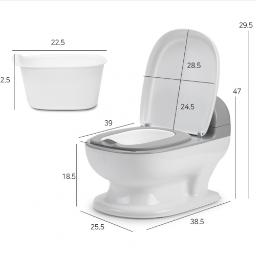 Горшок унитаз для детей Babyhood Серый BH-129G