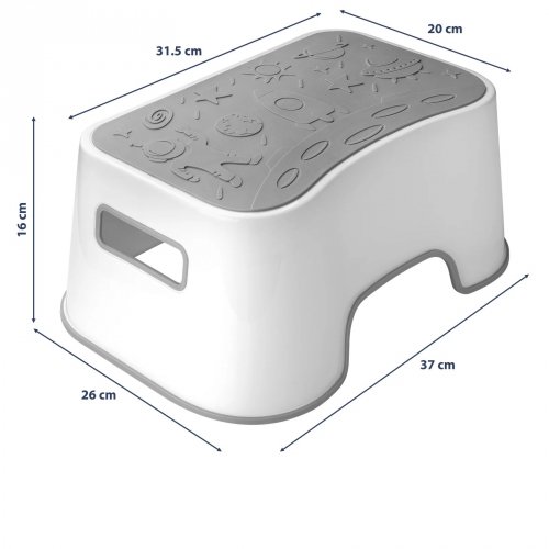 Ступенька для детей Babyhood Космос Белый/Серый BH-520