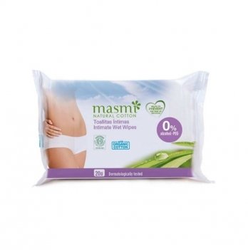Органические влажные салфетки для интимной гигиены Masmi, 20 шт.