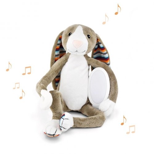 Музыкальная мягкая игрушка ночник для детей Zazu Bo Кролик ZA-BO-01