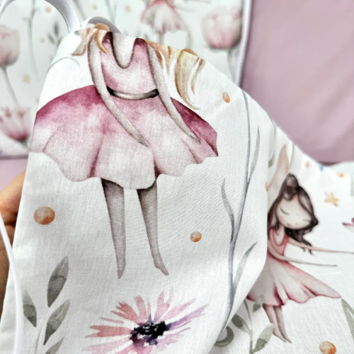 Бортики в кроватку Oh My Kids Феечки Ранфорс/Сатин Розовый БПЛ-130-Х