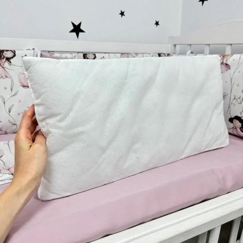 Бортики в кроватку Oh My Kids Феечки Ранфорс/Сатин Розовый БПЛ-130-Х