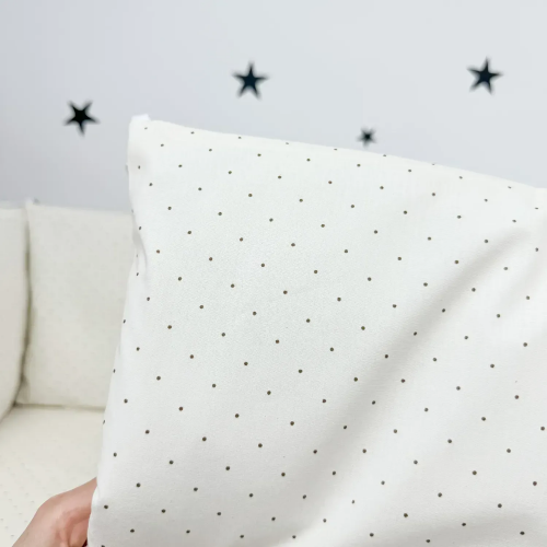 Бортики в кроватку Oh My Kids Dots Ранфорс Молочный БПЛ-134-Х