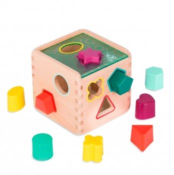 Развивающая деревянная игрушка-сортер Battat Волшебный куб BX1763Z