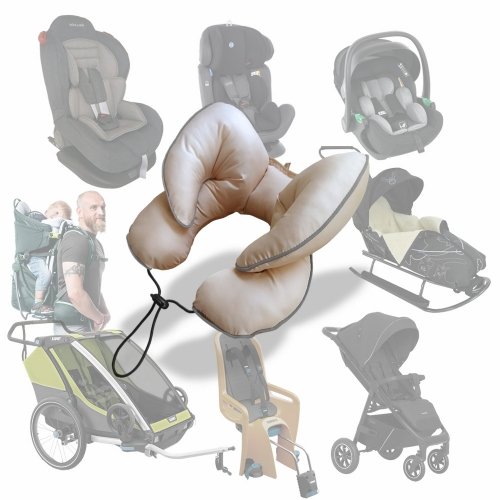 Подушка в коляску и автокресло Ontario Baby Baby Travel Classic Pillow Бежевый ART-0000640