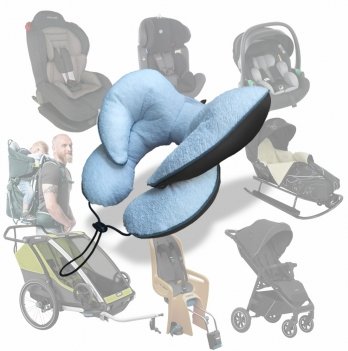 Подушка в коляску и автокресло Ontario Baby Baby Travel Premium Pillow Черный ART-0000659