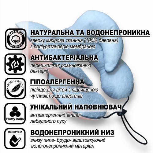 Подушка в коляску и автокресло Ontario Baby Baby Travel Premium Pillow Розовый ART-0000650