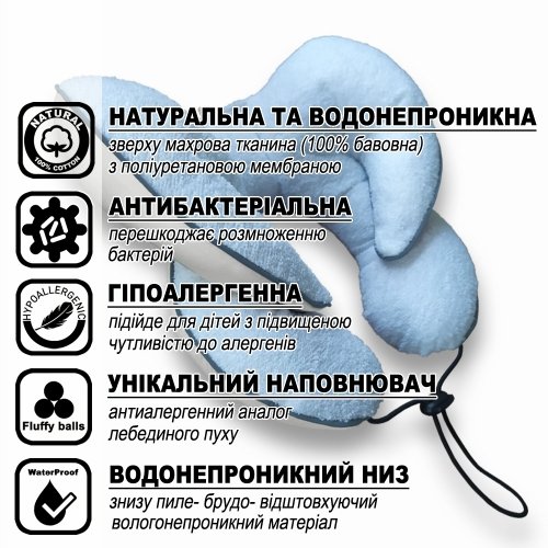 Подушка в коляску и автокресло Ontario Baby Baby Travel Premium Pillow Белый ART-0000658