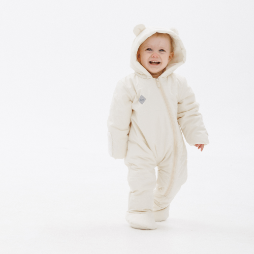 Демисезонный комбинезон детский Bembi 3 - 6 мес Плащевка Молочный КБ233