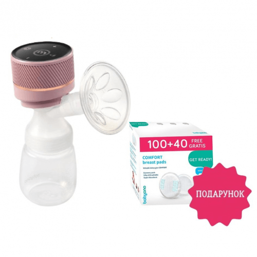 Молокоотсос электрический BabyOno Pico с лактационными вкладышами в комплекте 1485А