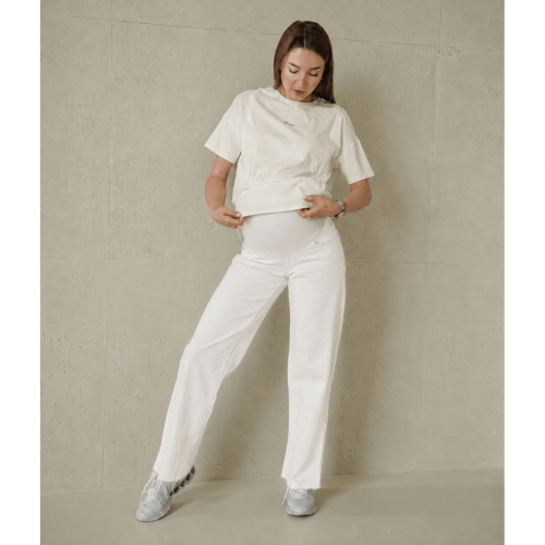 Джинсы для беременных Мамин Дім Straight fit Джинс Белый 46000