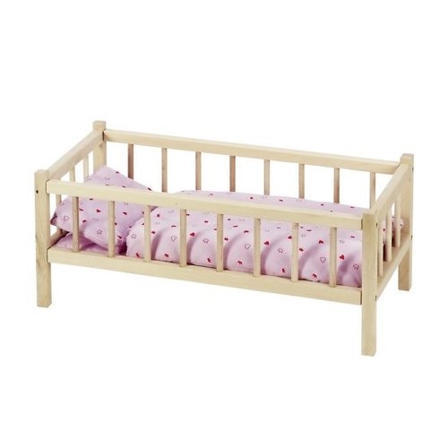Деревянная кроватка для куклы goki с боковушками RA107G