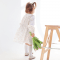 Платье детское ELA Textile&Toys Веточки 7 - 9 лет Сатин Белый/Бежевый DS002BB